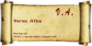 Veres Alba névjegykártya